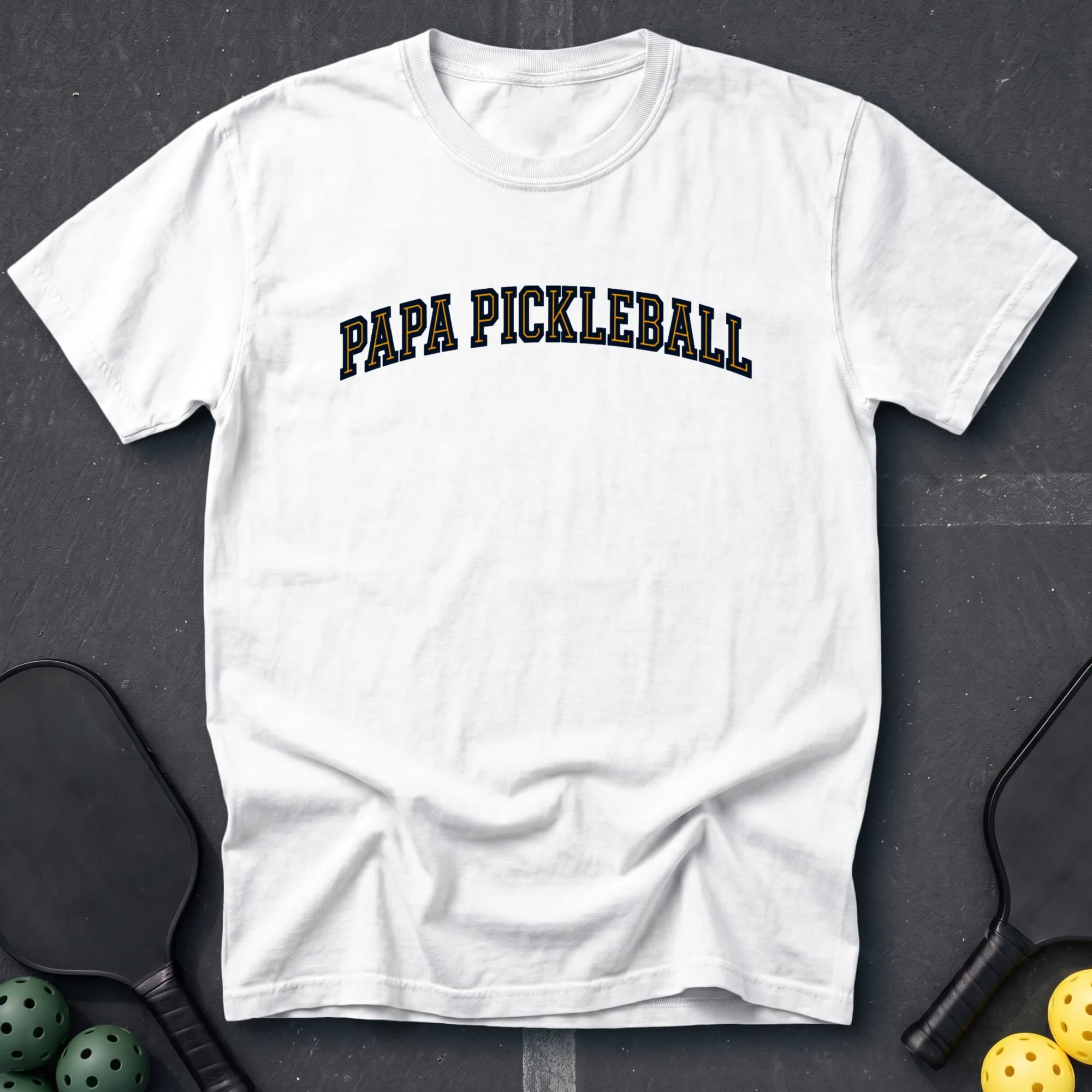 Papa Pickleball Tee in White
