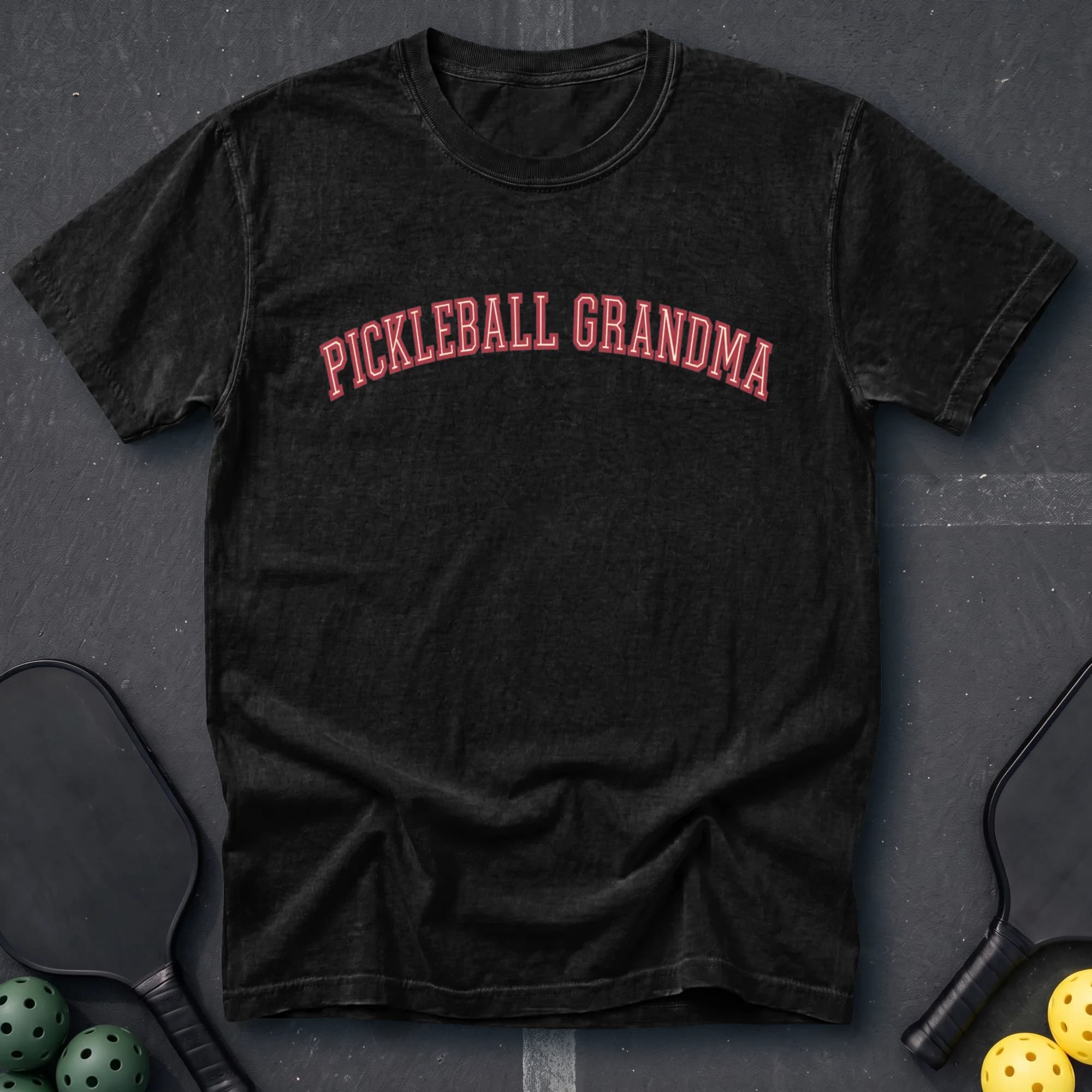 Pickleball Grandma Tee in Black