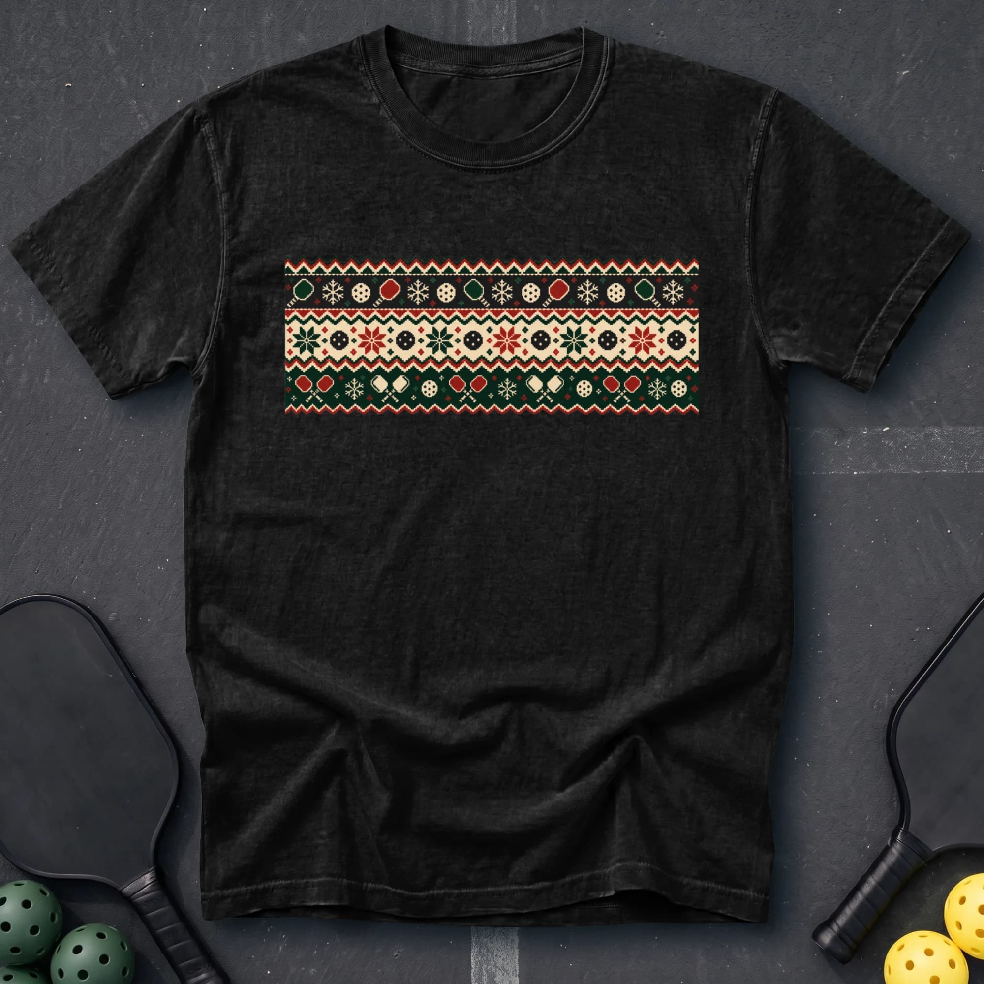 Ugly Pickleball Sweater Tee in Black