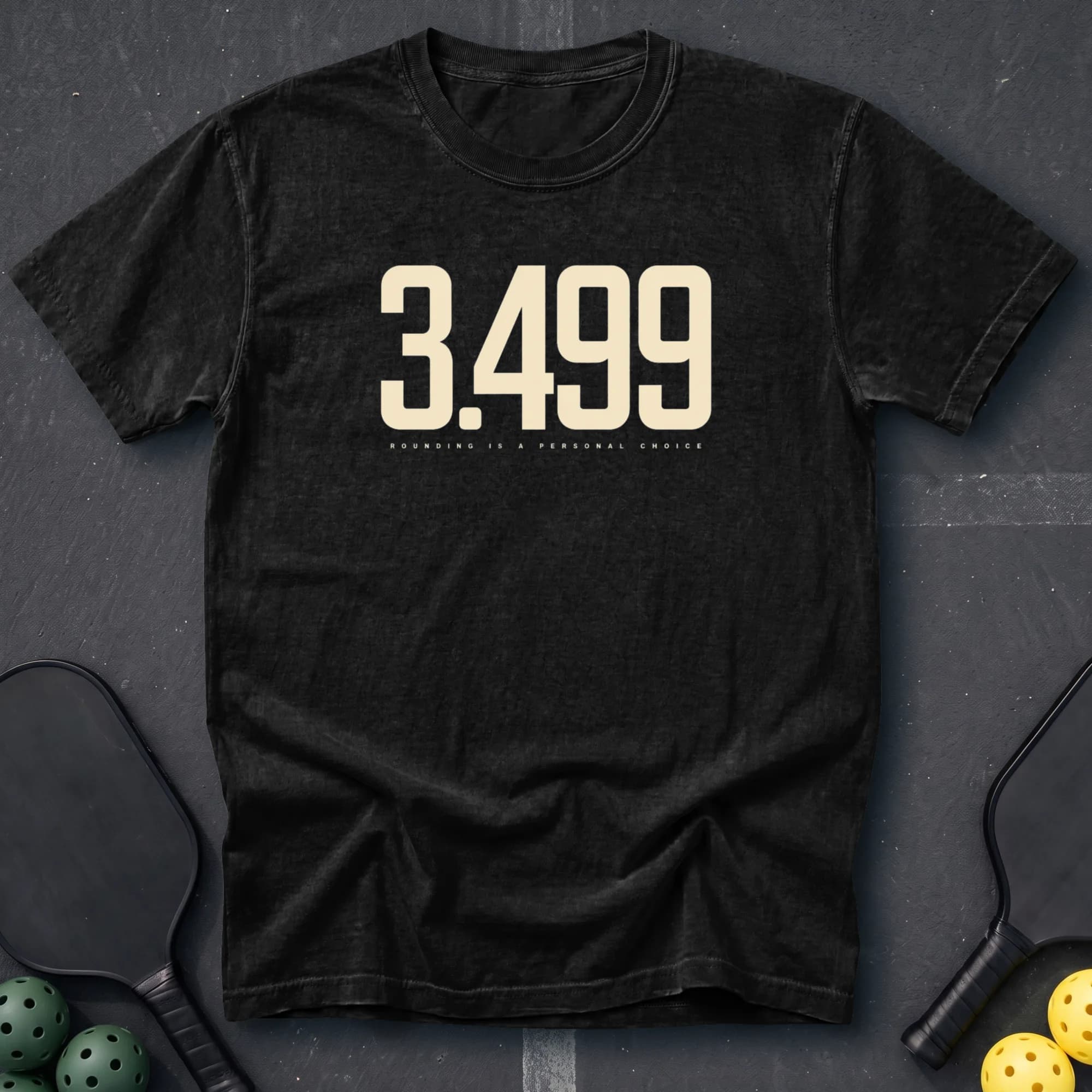 3.499 Tee in Black pickleball t-shirt