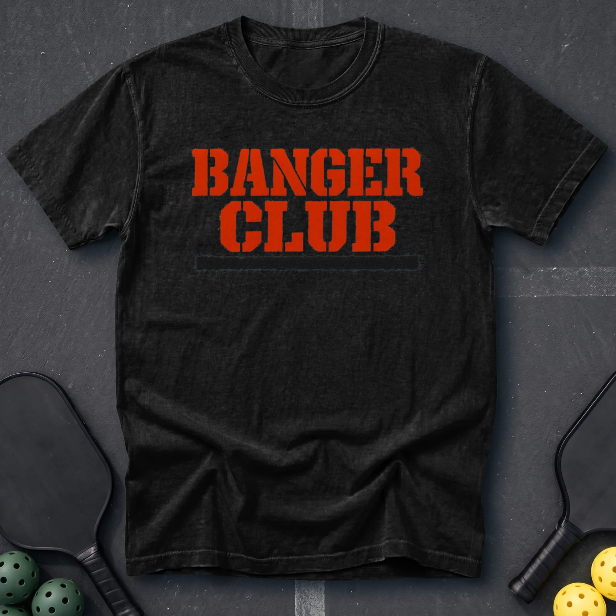 Banger Club Tee in Black pickleball t-shirt