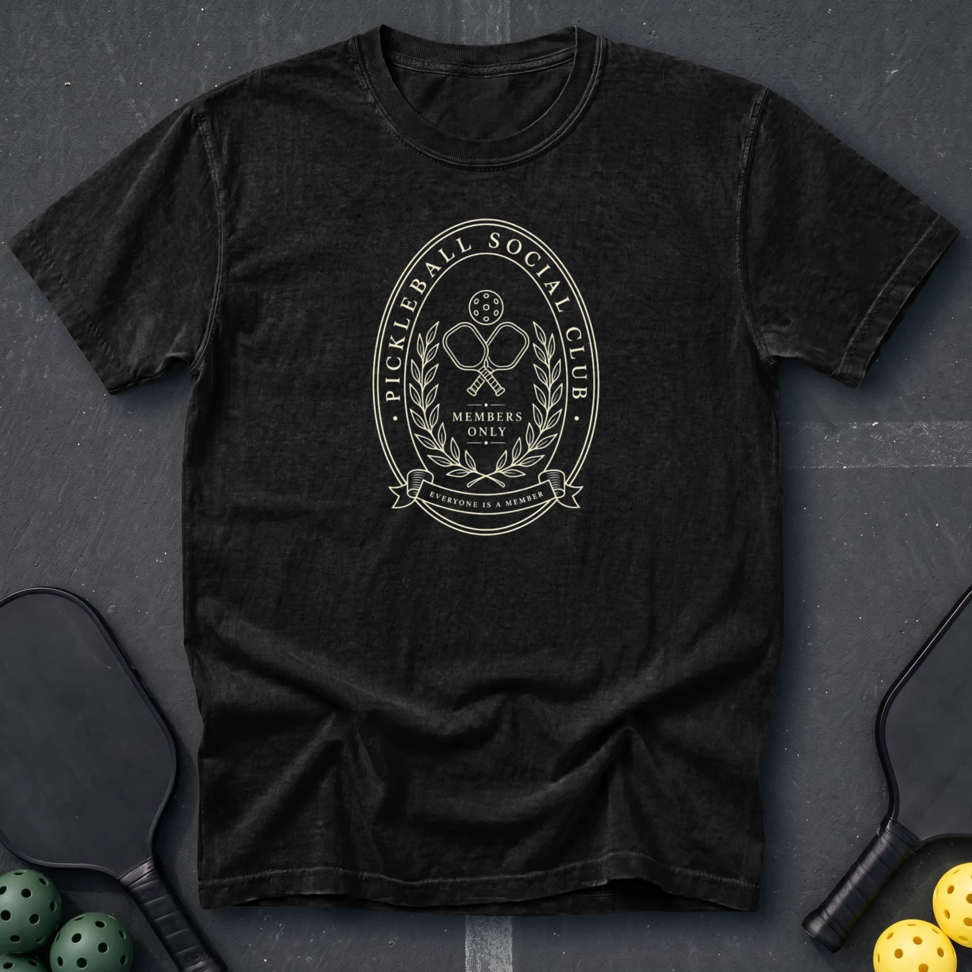 Pickleball Social Club Tee in Black