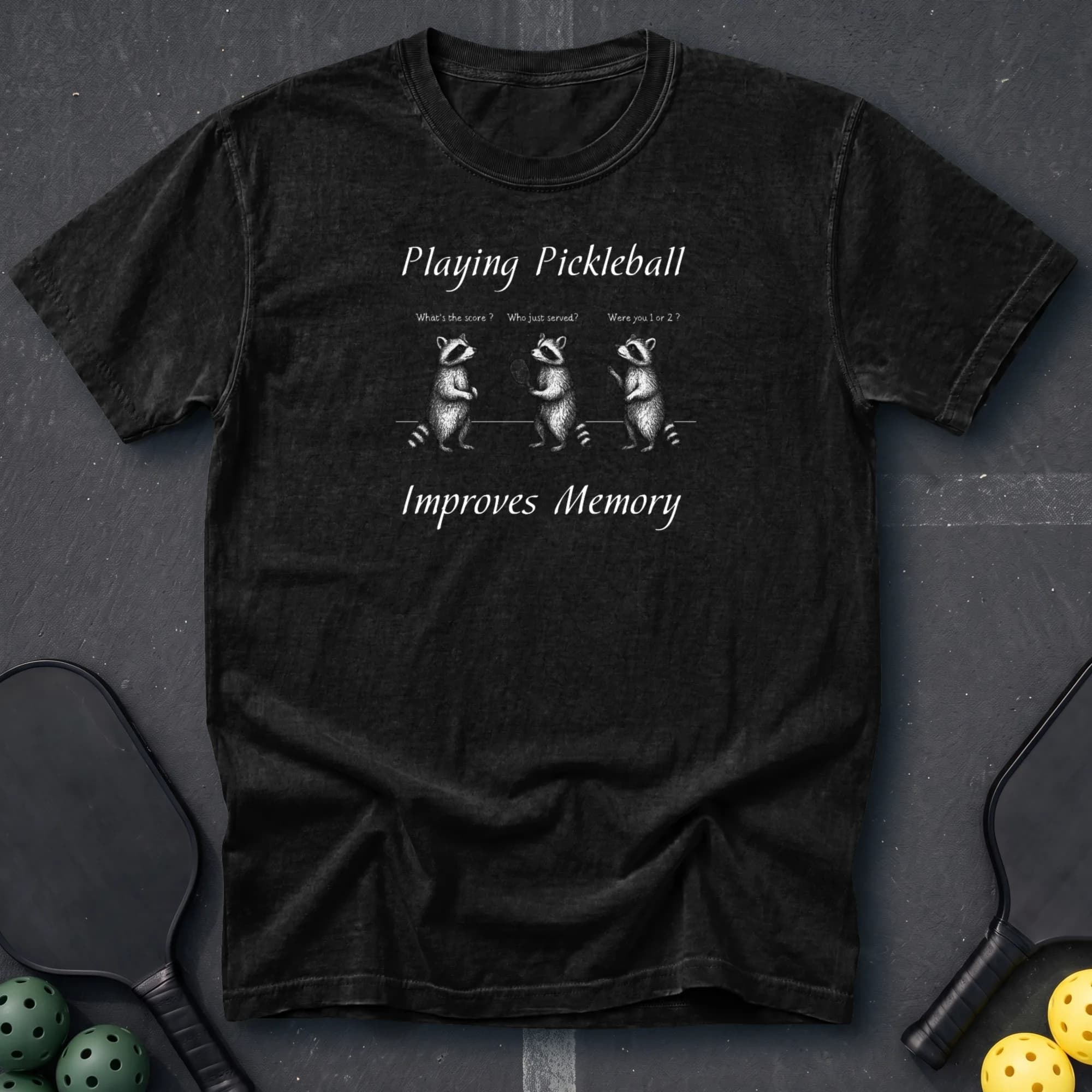 Playing Pickleball Improves Memory Tee in Black