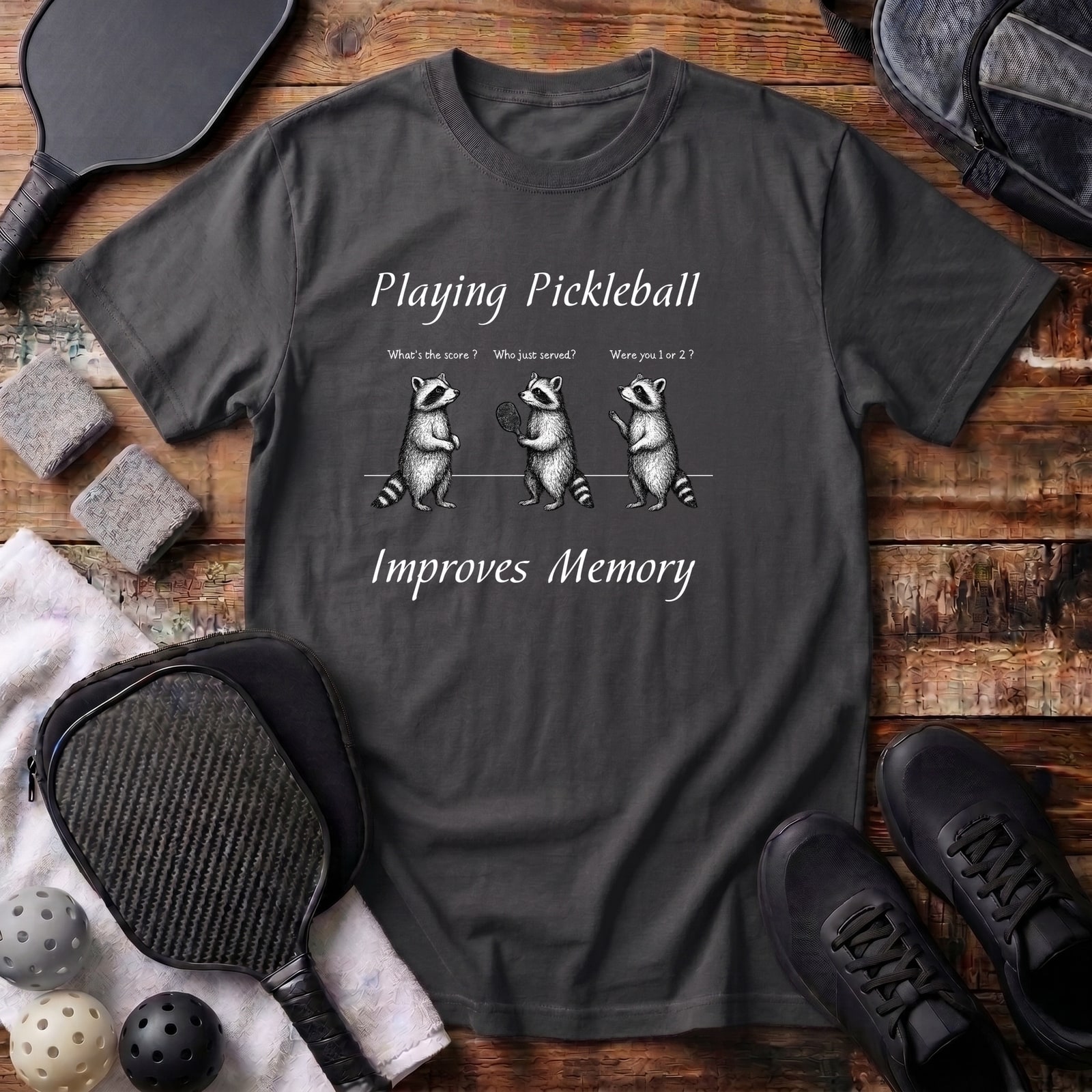 Playing Pickleball Improves Memory Tee in Black